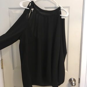 Cold shoulder detailed back dressy top